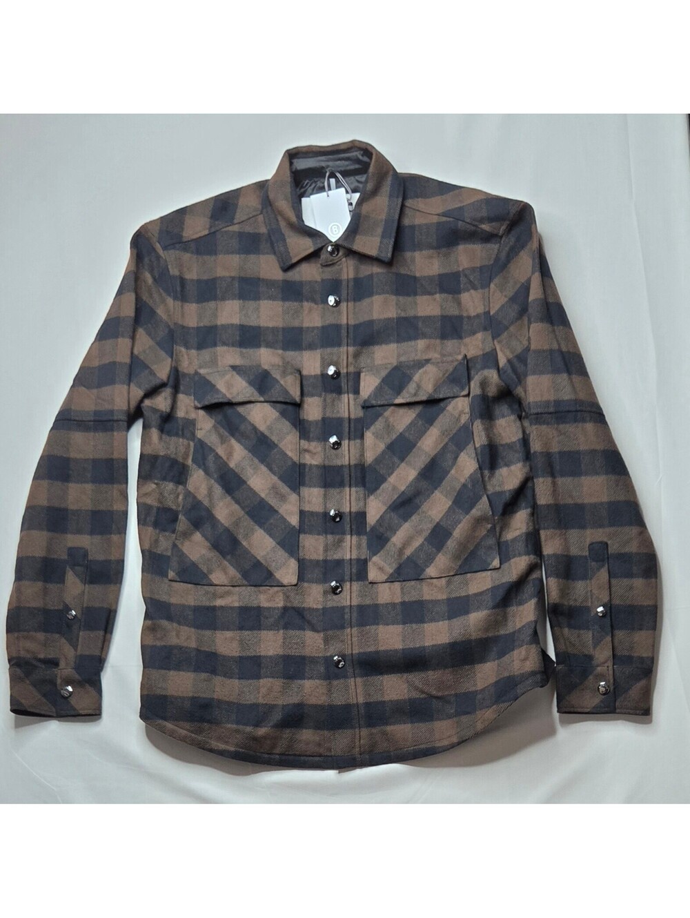 NWT Bogner Edgar-4 Plaid Flannel Cotton Flannel Shacket XL
